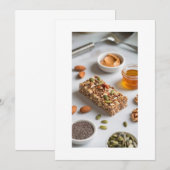 köstliche Snack Einladung (Vorne/Hinten)