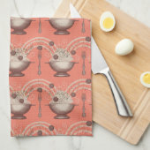 Köstliche Spaghetti und Fleischbällchen für Feinsc Geschirrtuch (Viertel Falte)