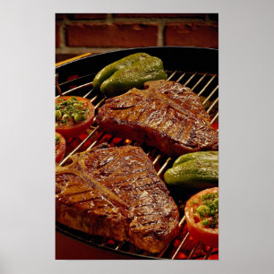 Köstliche T-Bone-Steaks Poster