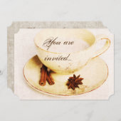 köstliche Tasse Chai-Tee - Party zum Tee einladen Einladung (Vorne/Hinten)