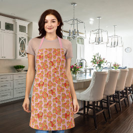 Köstliche Waffeln und Fruchtpink Schürze