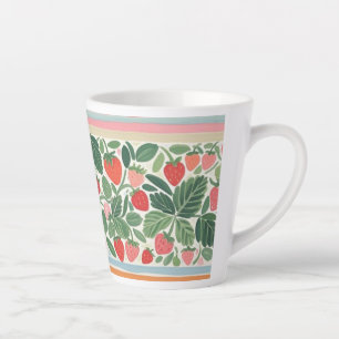 Köstliche WasserfarbenErdbeeren Milchtasse