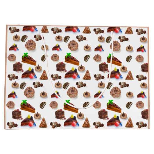 Köstliche Wasserfarbenschokolade Nachspeisen Große Geschenktüte (Rückseite)