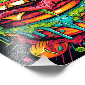 Köstlicher beängstigender Monsterburger Fotodruck (Ecke)