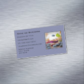 Köstlicher Blueberry Cupcake mit Creme Magnetische Visitenkarte (Beispiel)