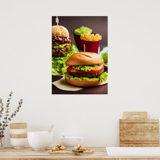 Köstlicher Burger Poster (Küche)