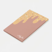 Köstlicher Caramel-Zuckerguss sprinklert Ihren Nam Post-it Klebezettel (angewinkelt)