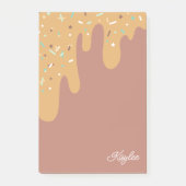 Köstlicher Caramel-Zuckerguss sprinklert Ihren Nam Post-it Klebezettel (Vorderseite)