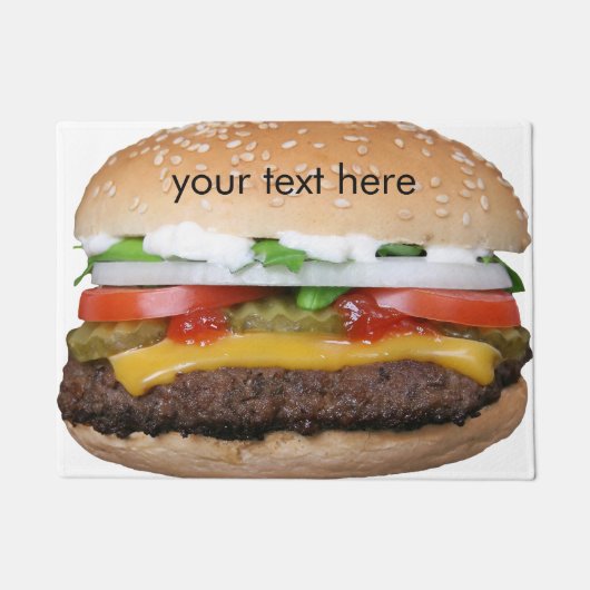 köstlicher Cheeseburger mit Fußmatte (Vorderseite)
