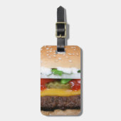 köstlicher Cheeseburger mit Gepäckanhänger (Vorderseite vertikal)