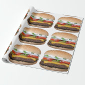 köstlicher Cheeseburger mit Geschenkpapier (Ungerollt)