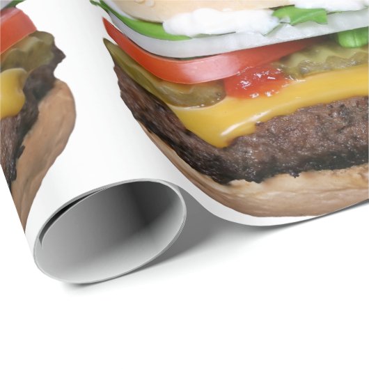 köstlicher Cheeseburger mit Geschenkpapier (Rolleneckpunkt)