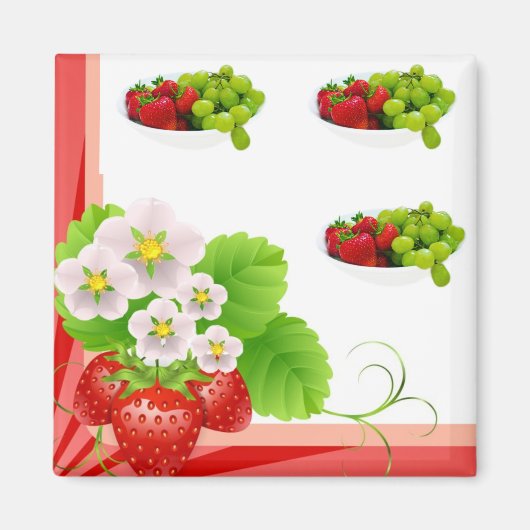 Köstlicher Frucht-Magnet Magnet (Vorne)