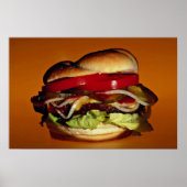 Köstlicher Hamburger für Lebensmittelliebhaber Poster (Vorne)