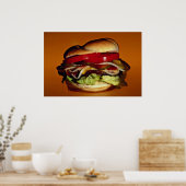 Köstlicher Hamburger für Lebensmittelliebhaber Poster (Küche)