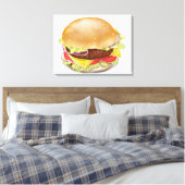 Köstlicher Hamburger oder Käsebrötler. Leinwanddruck (Insitu (Schlafzimmer))