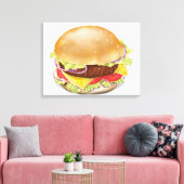 Köstlicher Hamburger oder Käsebrötler. Leinwanddruck (Insitu (Wohnzimmer))