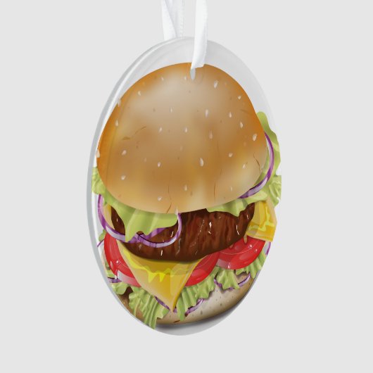 Köstlicher Hamburger oder Käsebrötler. Ornament (Vorderseite)