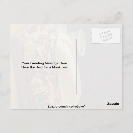 Köstlicher Helden Postkarte (Rückseite)