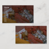 Köstlicher Hummer mit gezeichneter Butter, Visitenkarte (Vorne/Hinten)