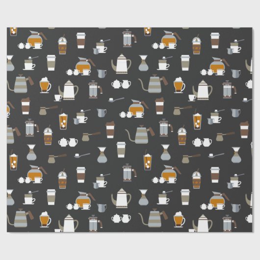 Köstlicher Kaffee Geschenkpapier (Flach)