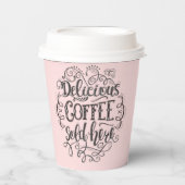 Köstlicher Kaffee hier verkauft | Hinzufügen des L Pappbecher (Vorderseite)