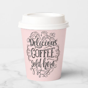 Köstlicher Kaffee hier verkauft Hinzufügen des L Pappbecher