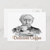 Köstlicher Kaffee Postkarte (Vorne/Hinten)