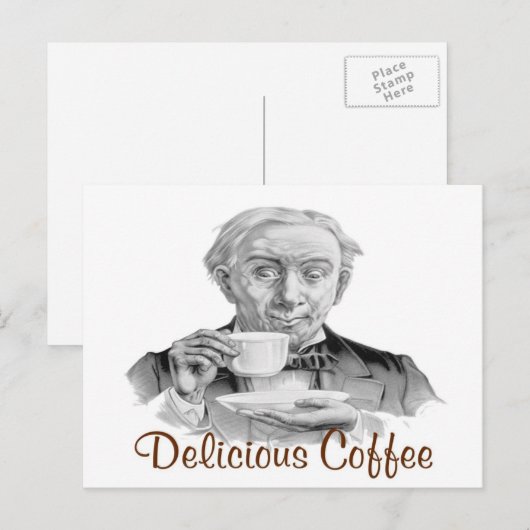 Köstlicher Kaffee Postkarte (Vorne/Hinten)