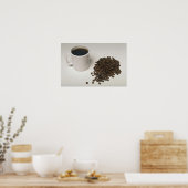 Köstlicher Kaffee und Bohnen Poster (Küche)