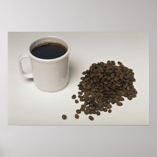 Köstlicher Kaffee und Bohnen Poster (Vorne)