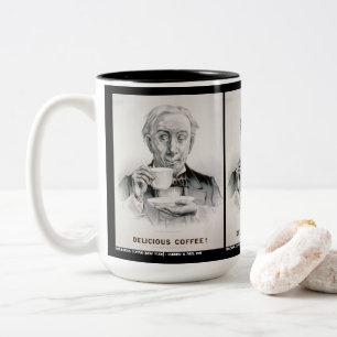 Köstlicher Kaffee! Zweifarbige Tasse