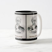 Köstlicher Kaffee! Zweifarbige Tasse (VorderseiteRechts)