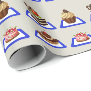 Köstlicher Kuchenständer Geschenkpapier