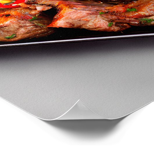 Köstlicher Lamm-Steak Poster (Ecke)