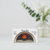 Köstlicher Ofen gebackene Pizza Visitenkarte (Stehend Vorderseite)