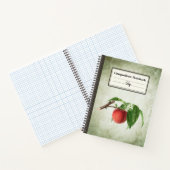 Köstlicher Pfirsich in einem Zweig Personalisiert Notizblock (Innenseite)