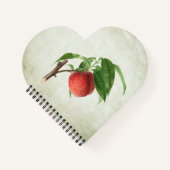 Köstlicher Pfirsich in einer Zweigniederlassung Notizblock (Vorderseite)