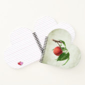 Köstlicher Pfirsich in einer Zweigniederlassung Notizblock (Innenseite)