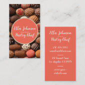 köstlicher Pralinen-Hintergrund Visitenkarte (Vorne/Hinten)