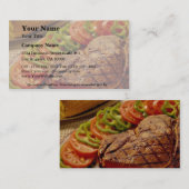 Köstlicher Rinderbraten mit Mais Visitenkarte (Vorne/Hinten)