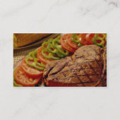 Köstlicher Rinderbraten mit Mais Visitenkarte (Rückseite)