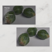 Köstlicher Rosenkohl Visitenkarte (Vorne/Hinten)