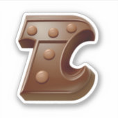 Köstlicher Schokoladenbrief T-Aufkleber Aufkleber (Vorderseite)