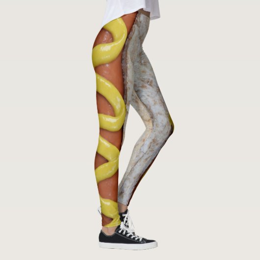 köstlicher Würstchen mit Senfphotographie Leggings (Rechts)