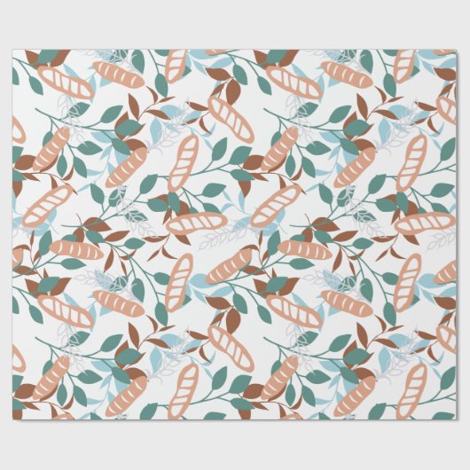 Köstliches Bio Weizenmuster Geschenkpapier (Flach)