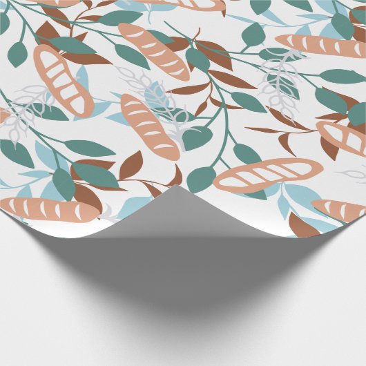 Köstliches Bio Weizenmuster Geschenkpapier (Ecke)