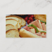 Köstliches Brot, Sandwiches, Kuchen und Kekse Visitenkarte (Rückseite)