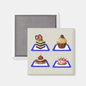 Köstliches Cake Stand Magnet (Vorderseite/Rückseite)