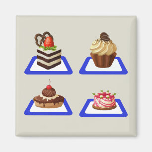 Köstliches Cake Stand Magnet